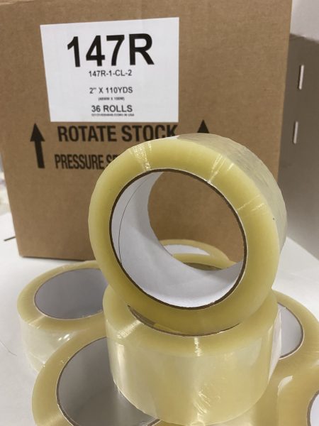 2" x 110 yards Clear 1.7mil Hot Melt Tape