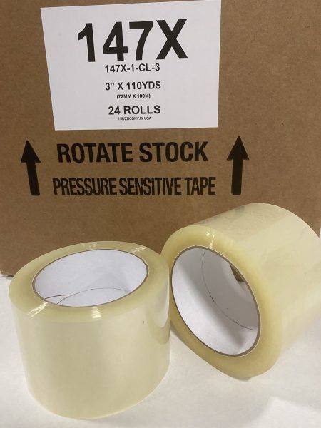 3" x 110 yards Clear 1.7mil Acrylic Tape