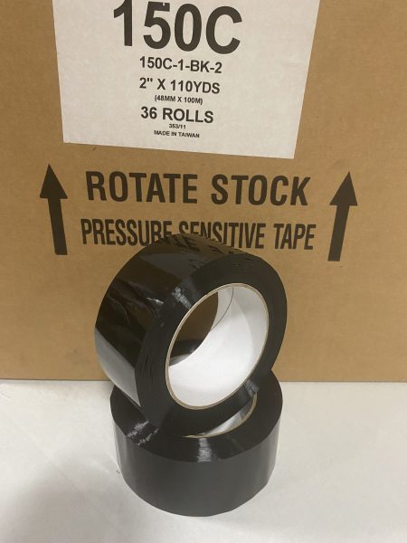 2" x 110 yards Black Acrylic Tape