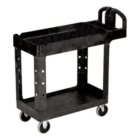 Rubbermaid Heavy-Duty Black Ergo Handle Utility Cart