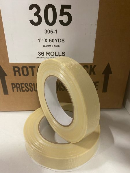 1" x 60 yards Filament Tape w/ Rubber Adhesive