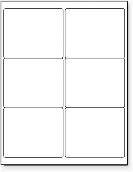 4" x 3 1/3" Traditional Sheeted Labels