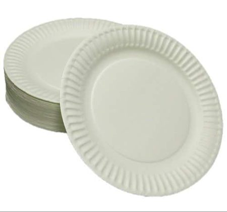 Easy Way 9" White Uncoated Paper Plate