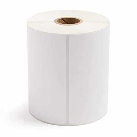 4" x 6" Non-Perforated Direct Thermal Label w/ 3/4" Tab