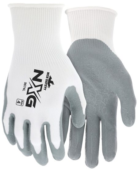 MCR Large Gray Nitrile Foam Coated Work Glove