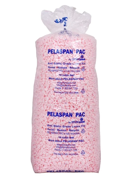 Storopack Anti Static 14 Cubic Foot Loose Fill Pink Peanuts