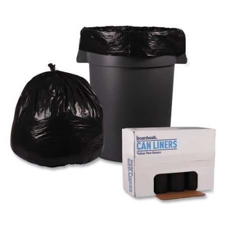 Boardwalk 45 gal. Black Low-Density Repro Can Liners