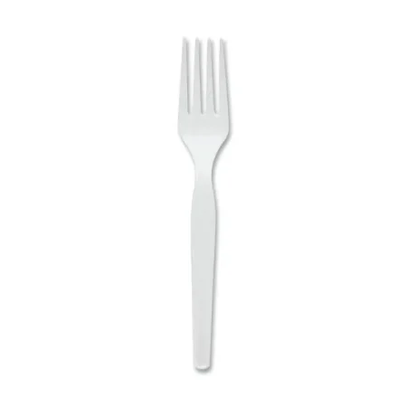 Dart Mediumweight White Plastic Fork