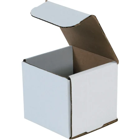4" x 4" x 4" White Die Cut Corrugated Mailers
