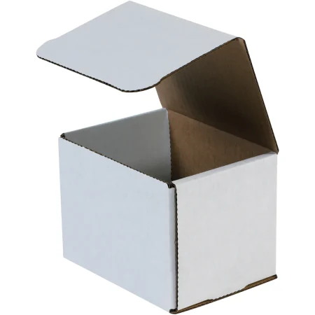 5" x 4" x 4" White Die Cut Corrugated Mailers