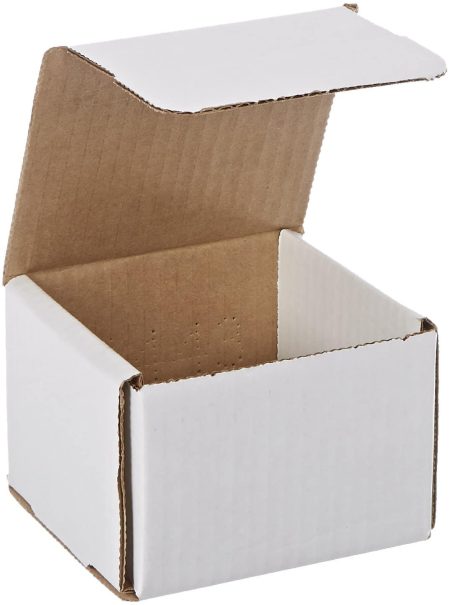 4" x 4" x 3" White Die Cut Corrugated Mailers