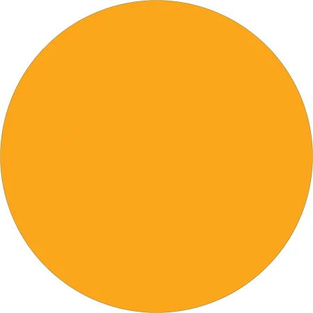 2" Fluorescent Orange Circle Label