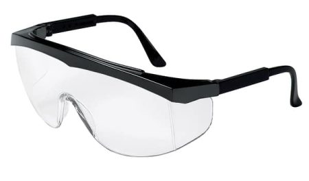 SS1 Series Black Safety Glasses w/ Clear Lens