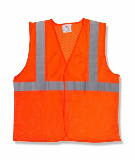Class 2 Strip Plain 2X-Large Orange w/ Velcro Safety Vest