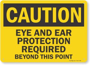 10" x 14" Black and Yellow Plastic Safety Sign