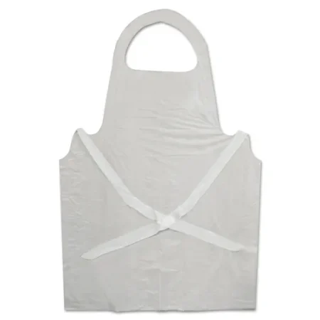 White Poly 28" x 45"  Disposable Apron