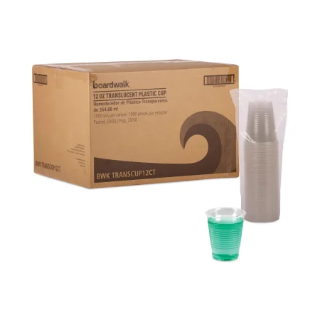 Boardwalk Translucent 12 oz Plastic Cold Cups