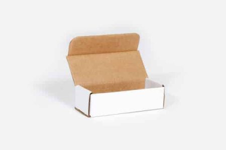 27 1/2" x 3 1/2" x 3 1/2" White Die Cut Corrugated Mailers
